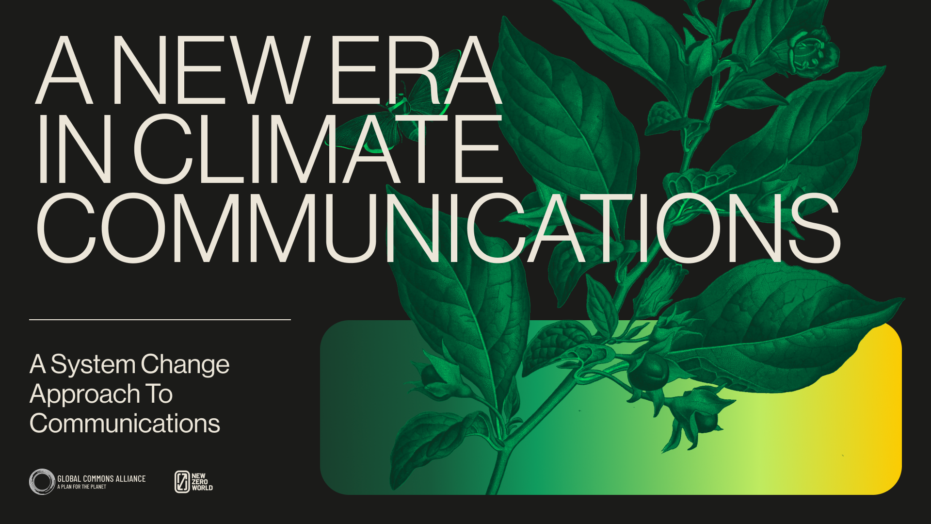 We launched A New Era In Climate Communications!